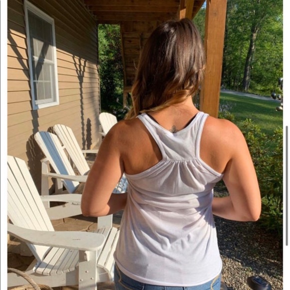 Lilac Seashell Flowy Racerback Tank - Picture 2 of 2